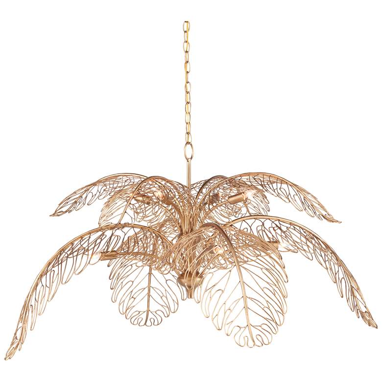 Image 1 Currey and Company Taormina 50" Wide Brass and Gold Chandelier