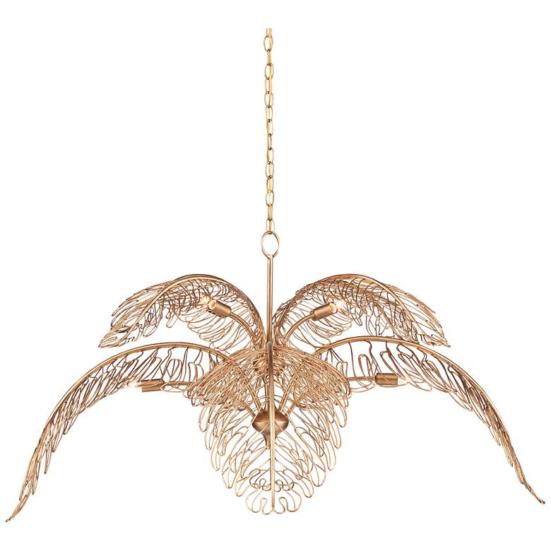 Image 2 Currey and Company Taormina 50" Wide Brass and Gold Chandelier more views