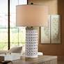 Currey &amp; Company Terrace Antique White Crackle Table Lamp