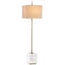 Currey &amp; Company Thompson White Brass Console Table Lamp