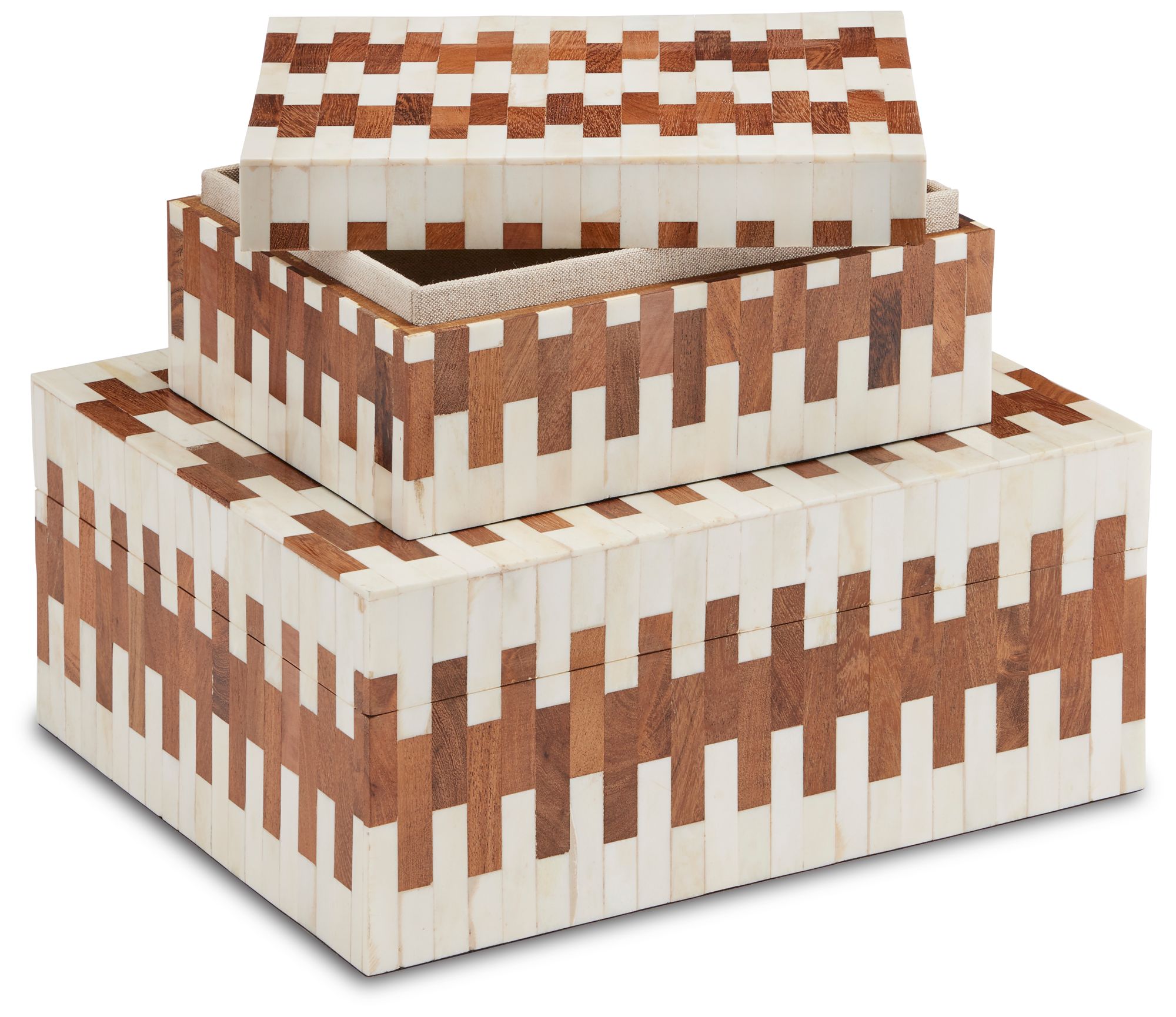 Image 3 Currey & Company Tia Box Bone Set of 2 more views