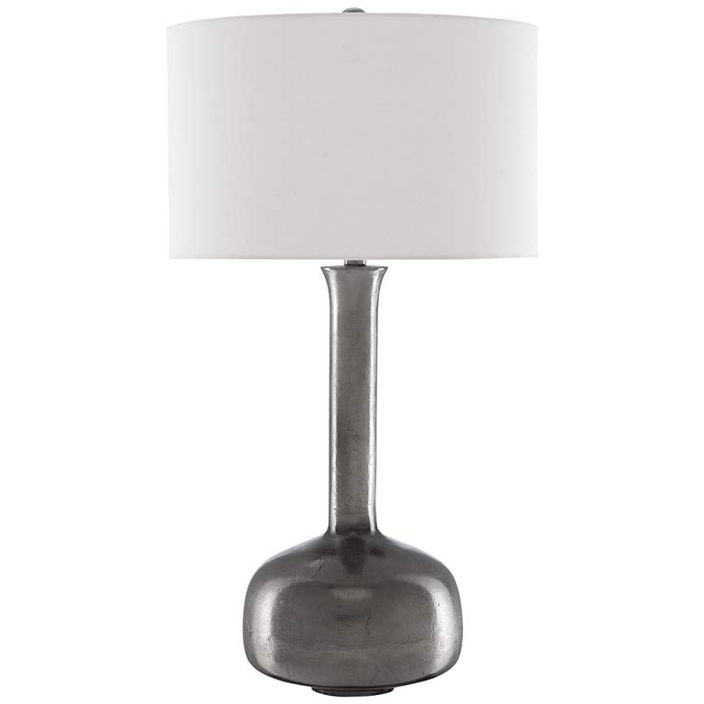 Image 1 Currey and Company Tipsy Black Nickel Vase Table Lamp