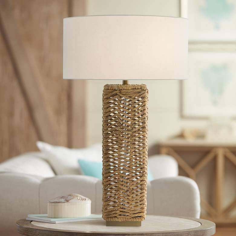 Image 1 Currey & Company Torquay 33 1/2" High Natural Rope Table Lamp
