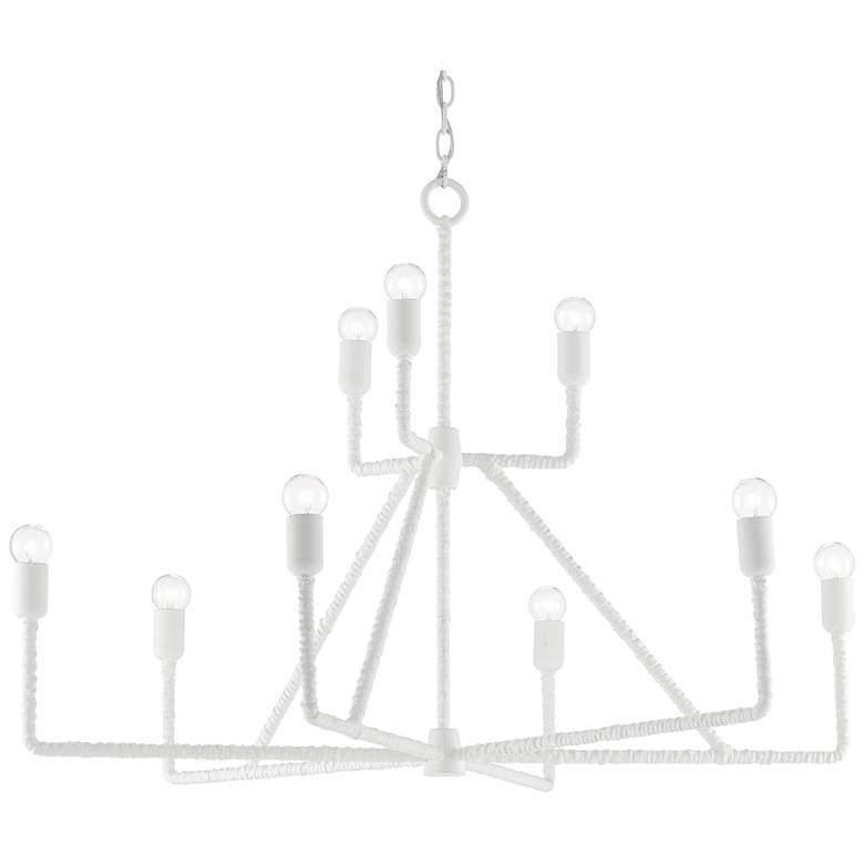 Image 1 Currey &#38; Company Trilling 39 inch White 9-Light Chandelier