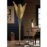 2_Currey & Company Tropical Vintage Brass Metal Floor Lamp