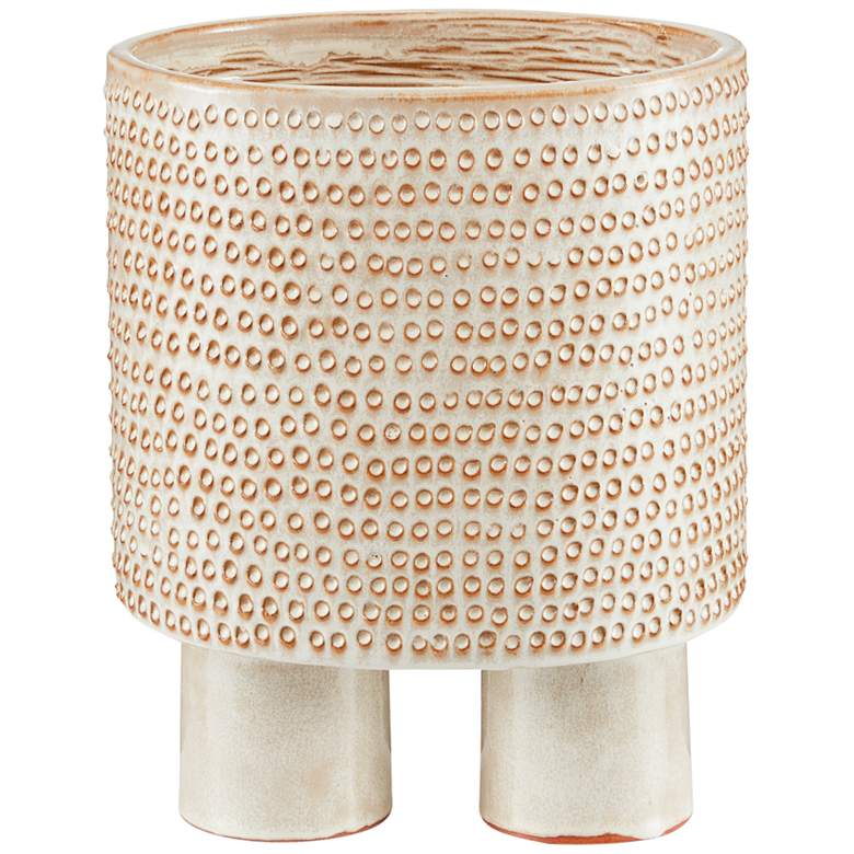 Image 1 Currey and Company Tula Ivory Ceramic 10 inchW Decorative Bowl
