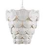 2_Currey & Company Tulum 20" Wide White Shell Coastal Chandelier