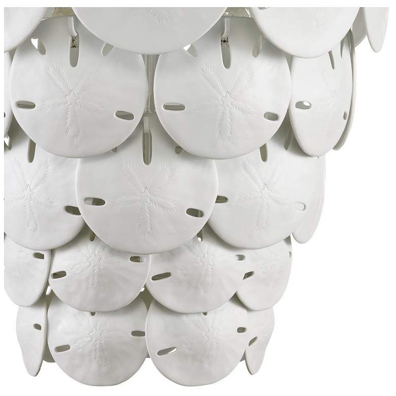 Image 5 Currey & Company Tulum 20" Wide White Shell Coastal Chandelier more views