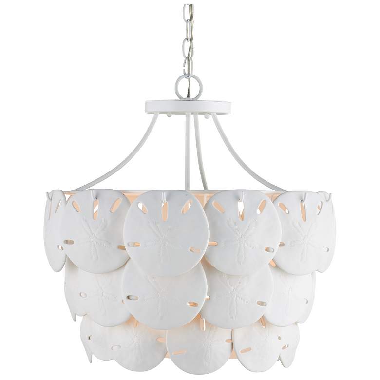 Image 1 Currey & Company Tulum 20"W White Bone China Chandelier