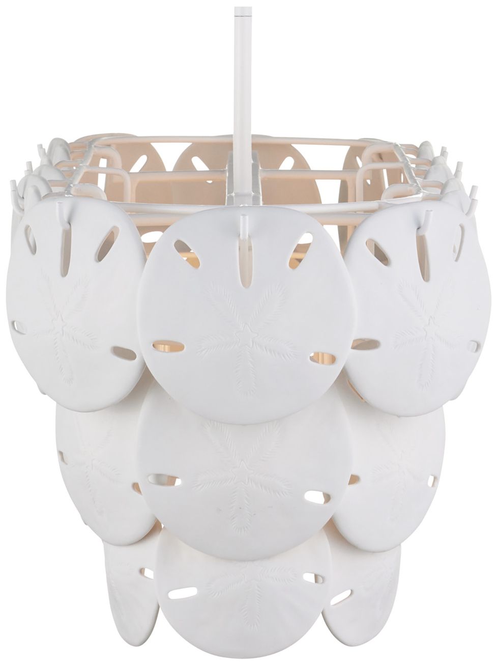 Image 4 Currey & Company Tulum 39" White Coastal Shell Oval Chandelier more views