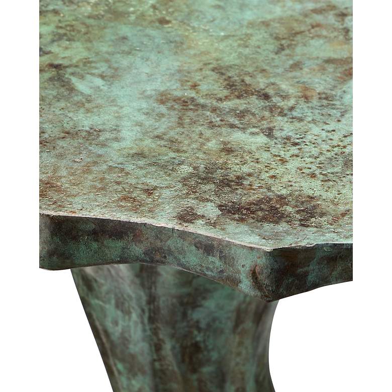 Image 2 Currey & Company Tunis 16" Wide Faux Verdigris Accent Table more views