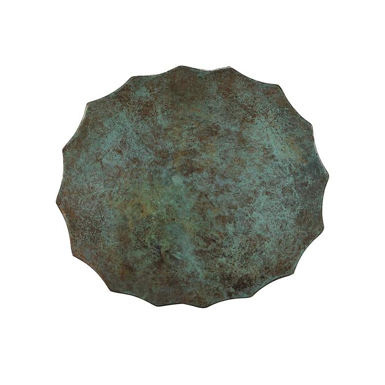 Image 4 Currey & Company Tunis 16" Wide Faux Verdigris Accent Table more views