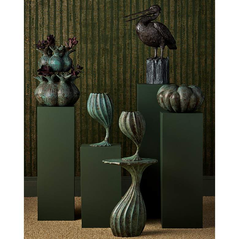 Image 6 Currey & Company Tunis 16" Wide Faux Verdigris Accent Table more views