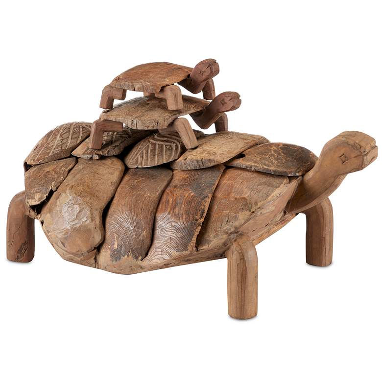 Image 1 Currey & Company Turtle Set of 3 Wooden Turtles