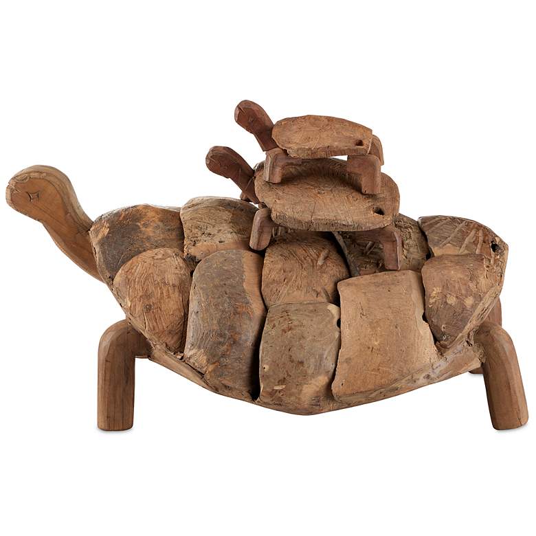 Image 2 Currey & Company Turtle Set of 3 Wooden Turtles more views