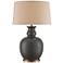 Currey & Company Ultimo 31' High Matte Black and Brass Table Lamp