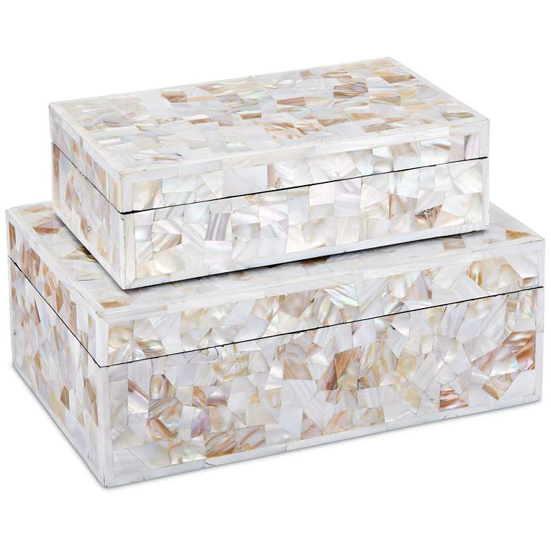 Image 1 Currey & Company Uma Mother of Pearl Box Set of 2