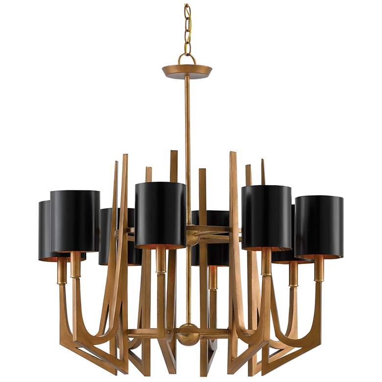 Image 1 Currey & Company Umberto 32" Brass 8-Light Chandelier