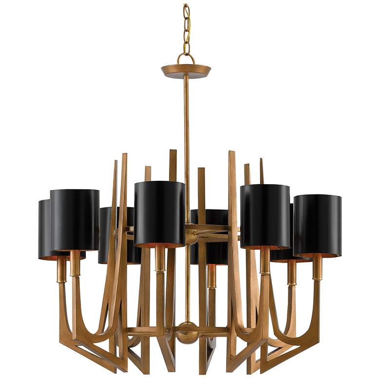 Image 1 Currey &#38; Company Umberto 32 inch Brass 8-Light Chandelier