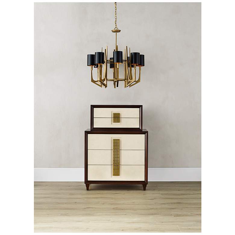 Image 3 Currey & Company Umberto 32" Brass 8-Light Chandelier more views
