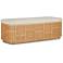 Currey & Company Upholstered Anisa Sea Sand Storage Bench Dunmeyer