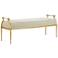 Currey & Company Upholstered Genevieve Gold Bench, Sequin Gold Dust