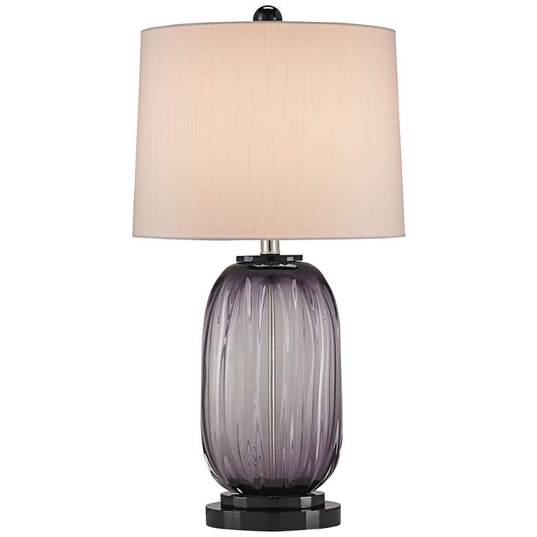 Image 1 Currey and Company Ursula Lavender Glass Table Lamp