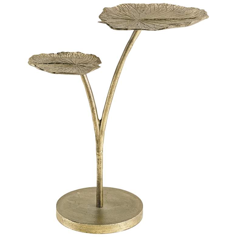 Image 1 Currey and Company Utopia Antique Gold Taro Accent Table