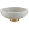 Currey & Company Valor White and Brass 4 3/4"H Marble Bowl