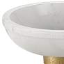 Currey &amp; Company Valor White and Brass 4 3/4"H Marble Bowl