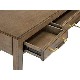 Image5 of Currey and Company Verona 60" Wide Chanterelle 3-Drawer Desk more views