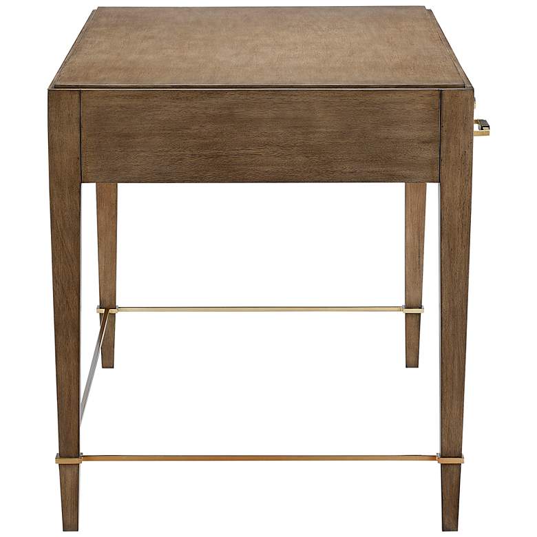 Image 7 Currey and Company Verona 60" Wide Chanterelle 3-Drawer Desk more views