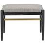 Currey and Company Visby Black and Brass Ottoman