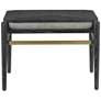 Currey and Company Visby Black and Brass Ottoman