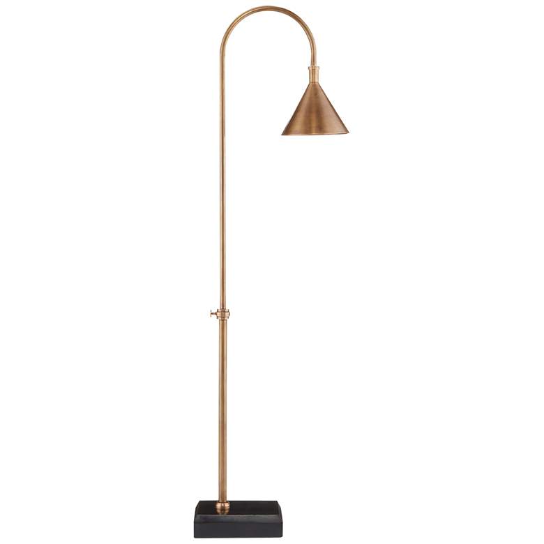 Image 3 Currey & Company Vision 56" Brass and Granite Arc Floor Lamp