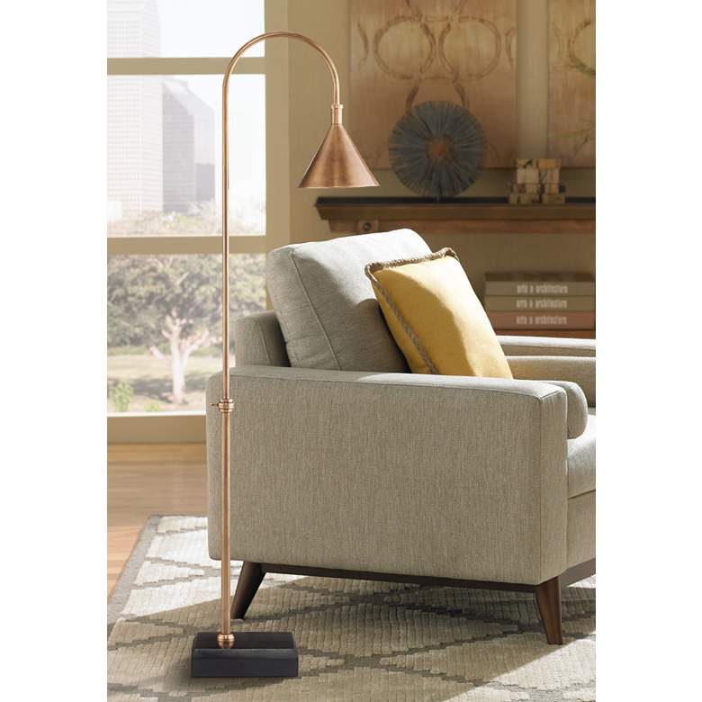 Image 2 Currey & Company Vision 56" Brass and Granite Arc Floor Lamp