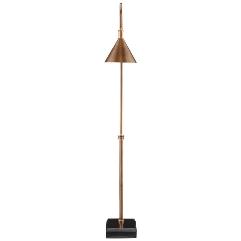 Image 7 Currey & Company Vision 56" Brass and Granite Arc Floor Lamp more views