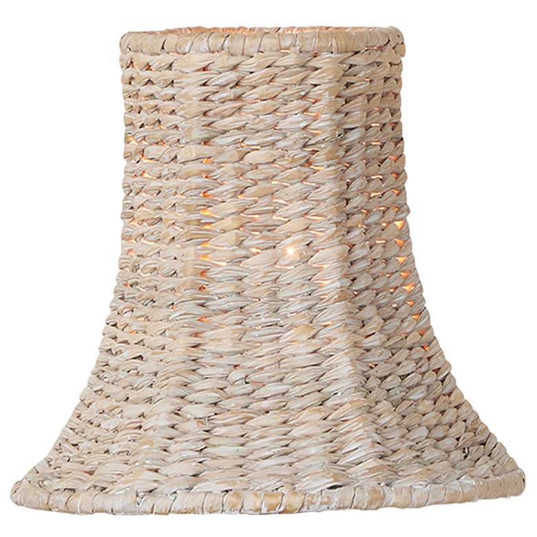 Image 1 Currey & Company Washed White Seagrass 5x5.5x5.5 (Clip-On)