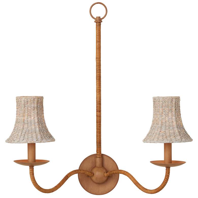 Image 3 Currey & Company Washed White Seagrass 5x5.5x5.5 (Clip-On) more views