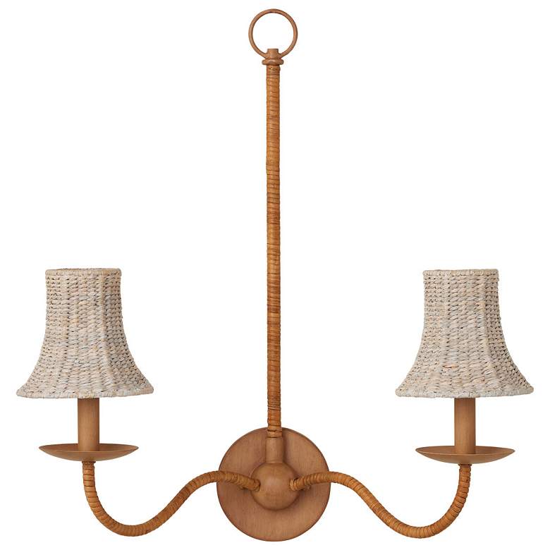 Image 4 Currey & Company Washed White Seagrass 5x5.5x5.5 (Clip-On) more views