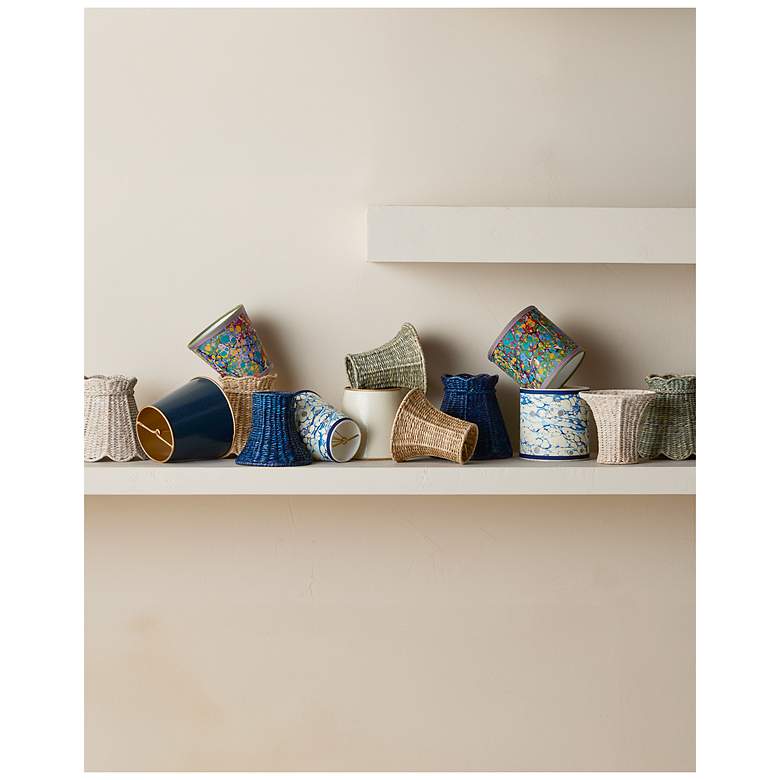 Image 6 Currey & Company Washed White Seagrass 5x5.5x5.5 (Clip-On) more views