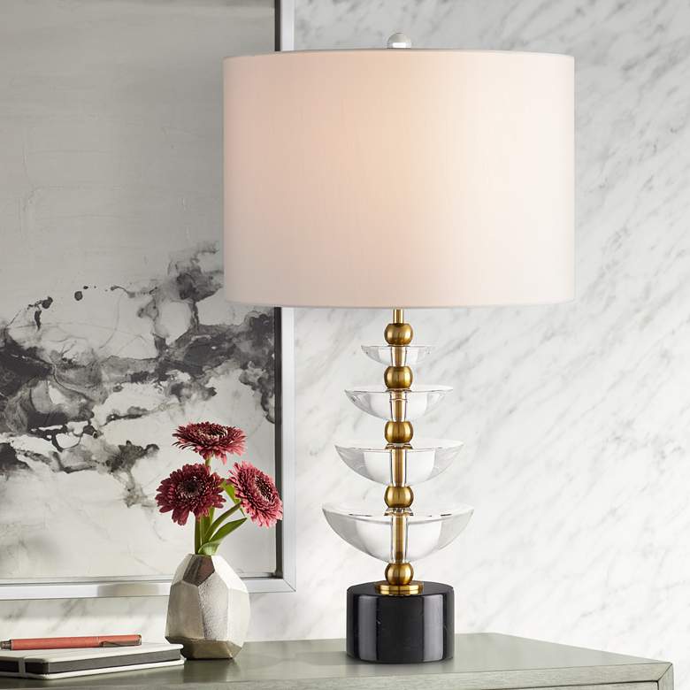 Image 1 Currey & Company Waterfall 27 1/2" High Modern Table Lamp