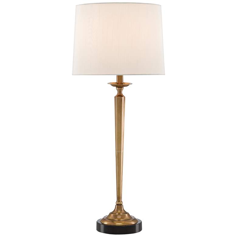 Image 1 Currey and Company Wells Antique Brass Table Lamp