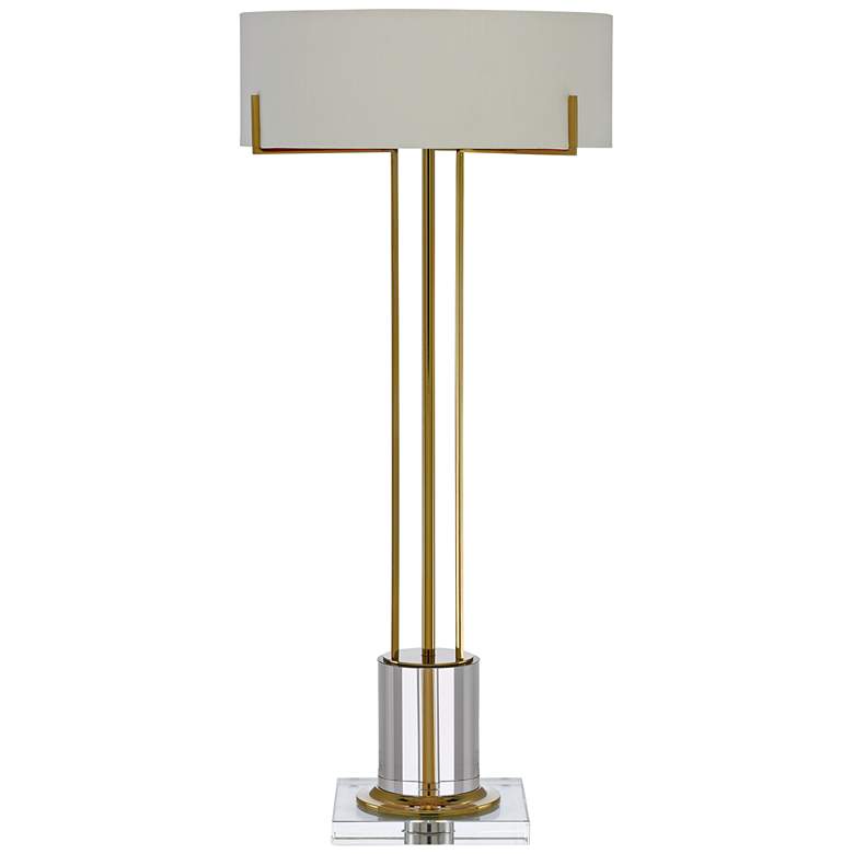 Image 1 Currey & Company Winsland 31 1/2" Modern Brass LED Table Lamp