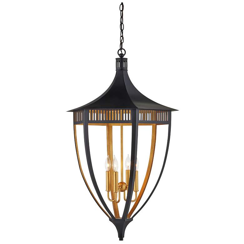Image 1 Currey & Company Wycombe 23.5" Black 4-Light Lantern