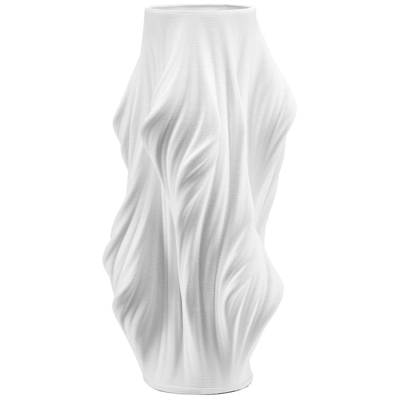 Image 1 Currey and Company Yin White 18" High Decorative Vase
