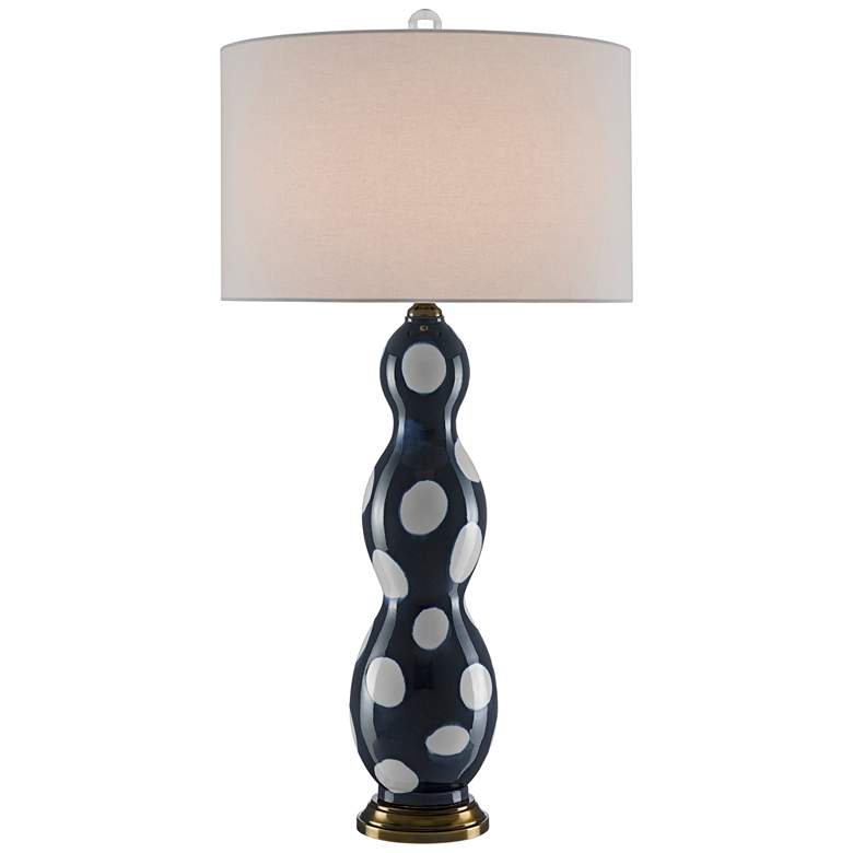 Image 1 Currey and Company Yoshis Blue and White Ceramic Table Lamp