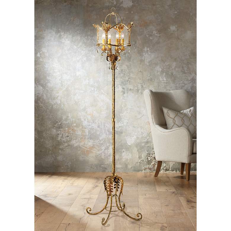 Image 1 Currey and Company Zara Torchiere Floor Lamp