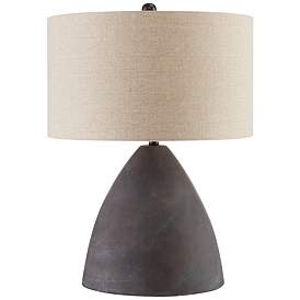 Image2 of Currey & Company Zea 27 3/4" Modern Black Terracotta Table Lamp