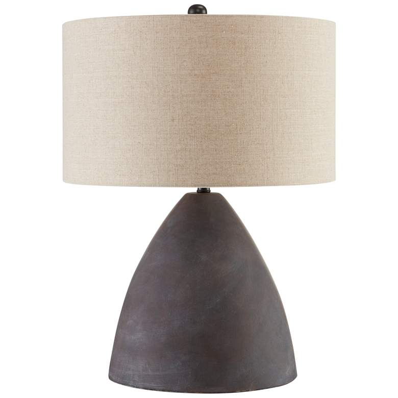 Image 2 Currey & Company Zea 27 3/4" Modern Black Terracotta Table Lamp